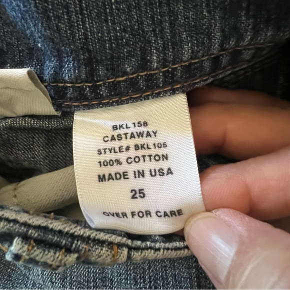 BKE Castaway Denim Pencil Skirt Woman’s 25 Y2K Boho Coastal Grandma Cottage Core - Picture 8 of 9